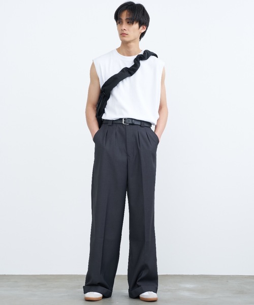 SINSS（シンス）の「Loose fit no-sleeve / ルーズフィットノースリーブ（タンクトップ・メンズ・ネイビー/ホワイト/ブラック・SMALL/MEDIUM/LARGE）」の20枚目の写真