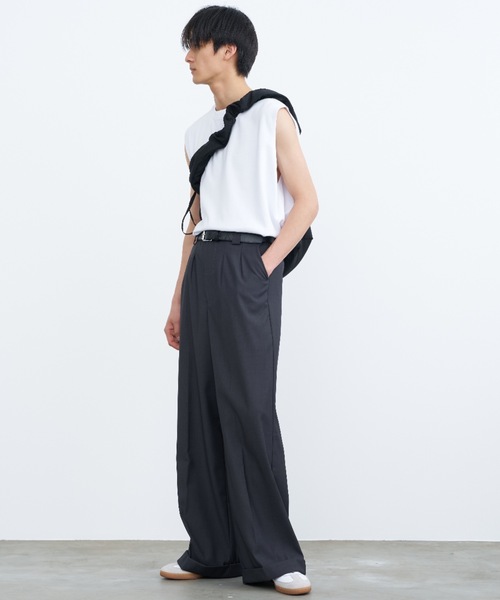 SINSS（シンス）の「Loose fit no-sleeve / ルーズフィットノースリーブ（タンクトップ・メンズ・ネイビー/ホワイト/ブラック・SMALL/MEDIUM/LARGE）」の21枚目の写真