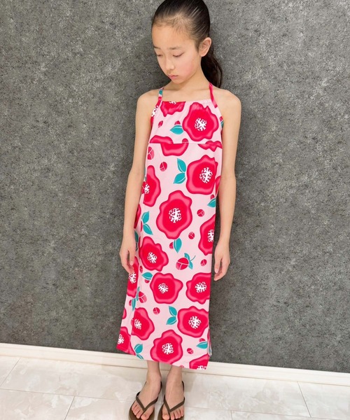 ☆2371✨涼しげ✨変わり織✨夏の爽やか接触冷感浴衣 Fサイズ新品 単品 セール】接触冷感 2WAYガールズ浴衣3点セット KIDS（浴衣
