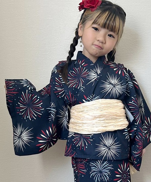 セール】接触冷感 2WAYガールズ浴衣3点セット KIDS（浴衣