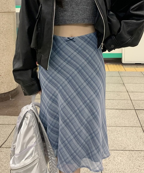 HALEY PESCA(ヘーリーペスカ)の「HALEY PESCA/チェックミディスカート(スカート・レディース・グレー/アイボリー・SMALL/MEDIUM)」の13枚目の写真