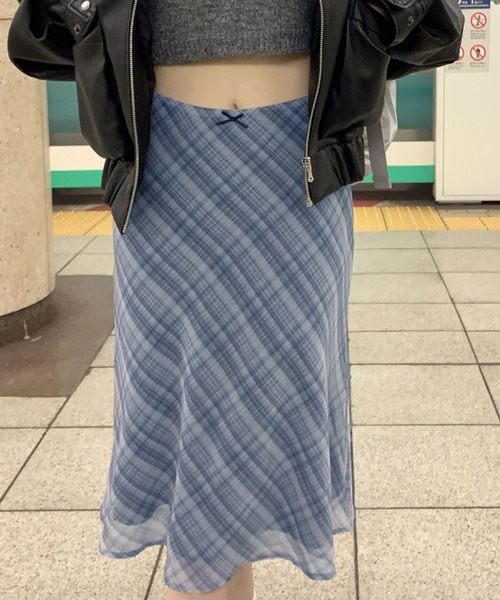 HALEY PESCA(ヘーリーペスカ)の「HALEY PESCA/チェックミディスカート(スカート・レディース・グレー/アイボリー・SMALL/MEDIUM)」の15枚目の写真