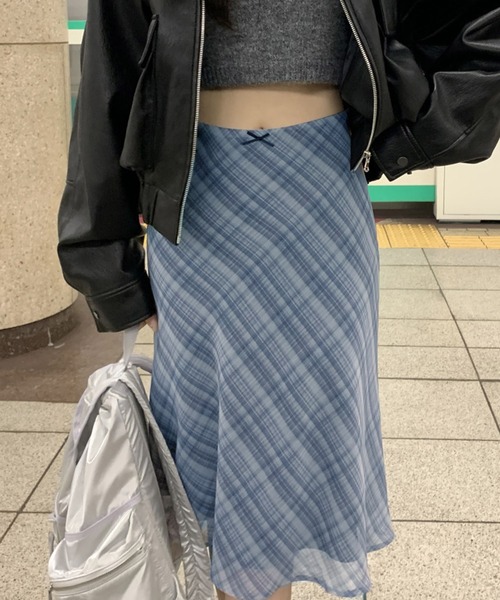 HALEY PESCA(ヘーリーペスカ)の「HALEY PESCA/チェックミディスカート(スカート・レディース・グレー/アイボリー・SMALL/MEDIUM)」の16枚目の写真