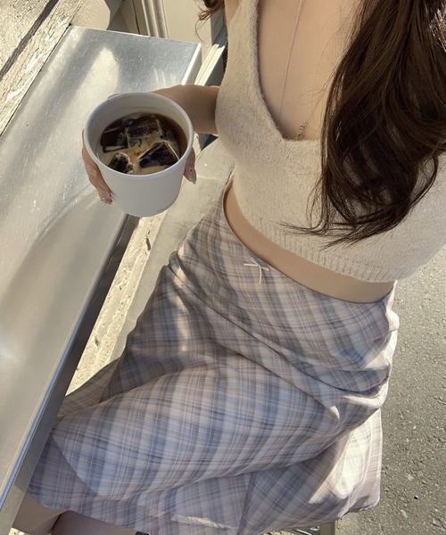 HALEY PESCA(ヘーリーペスカ)の「HALEY PESCA/チェックミディスカート(スカート・レディース・グレー/アイボリー・SMALL/MEDIUM)」の22枚目の写真