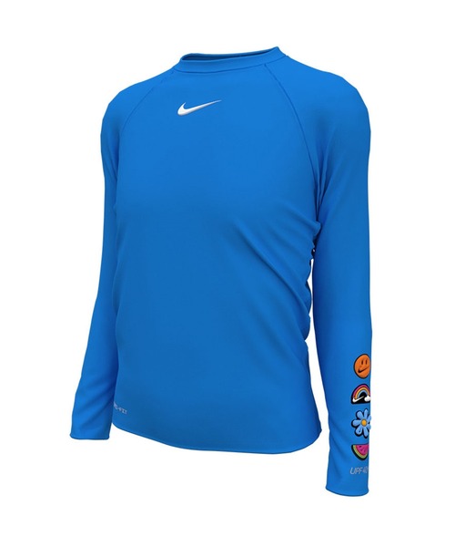 セール】NIKE/ナイキ キッズ UVケア ラッシュガード スウッシュL/S
