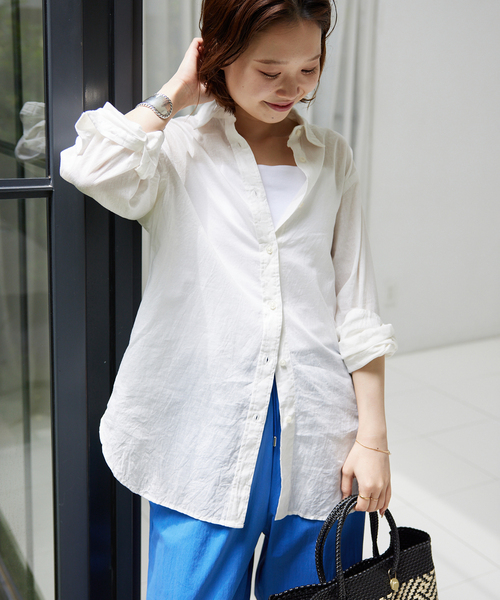 新品 SLOBE IENA Li/C レギュラーシャツ SLOBE IENA（スローブイエナ）の「Li/C レギュラーシャツ