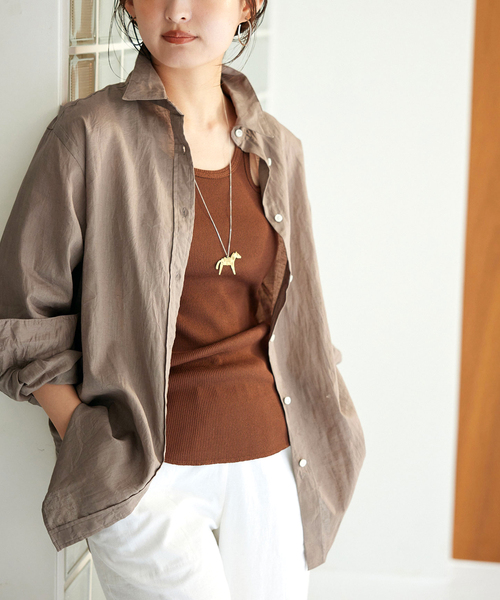 SLOBE IENA（スローブイエナ）の「Li/C レギュラーシャツ