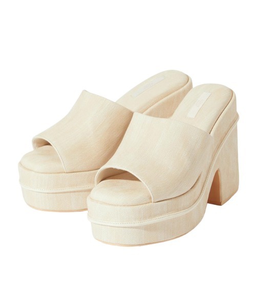 EIMY ISTOIRE（エイミーイストワール）の「コンフォートプラットフォームサンダル（サンダル・レディース・アイボリー/ブラック・L/M/S）」の5枚目の写真