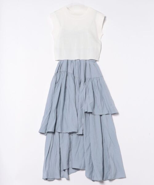 clear（クリア）の「[2点SET]ニットベスト+ランダムティアードキャミワンピースセット≪2024SS新作≫（ワンピース・レディース・ブラック/サックスブルー・F）」の17枚目の写真