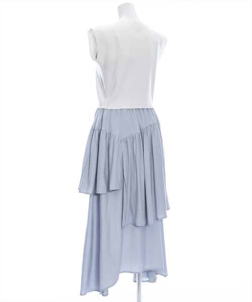 clear（クリア）の「[2点SET]ニットベスト+ランダムティアードキャミワンピースセット≪2024SS新作≫（ワンピース・レディース・ブラック/サックスブルー・F）」の6枚目の写真