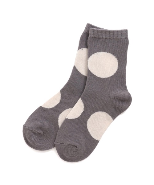 MAKE YOUR DAY（メイクユアデイ）の「ビッグドットソックス（ソックス/靴下・キッズ・ブラック/グレー/ネイビー・24/21/18/15 ）」の2枚目の写真