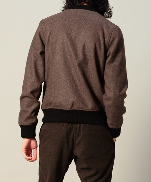 CIAOPANIC（チャオパニック）の「【Ciaopanic】【TOOL】　メルトンＺＩＰブルゾン（スタジャン・メンズ・グレー/ブラウン/ネイビー・LARGE/MEDIUM）」の8枚目の写真