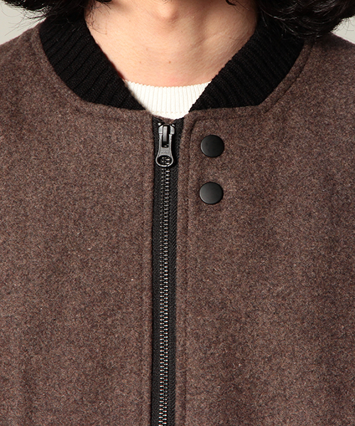 CIAOPANIC（チャオパニック）の「【Ciaopanic】【TOOL】　メルトンＺＩＰブルゾン（スタジャン・メンズ・グレー/ブラウン/ネイビー・LARGE/MEDIUM）」の14枚目の写真