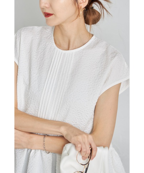 &. NOSTALGIA(アンドドットノスタルジア)の「【ZOZO限定】ふくれジャガードペプラムブラウス(シャツ/ブラウス・レディース・ホワイト/ブラック・M)」の21枚目の写真