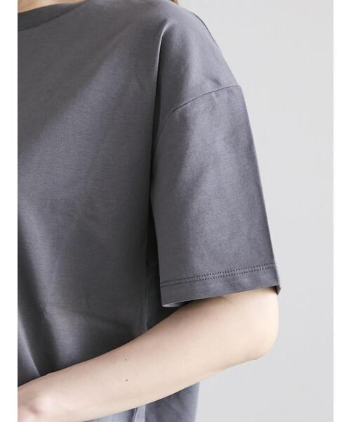 Te chichi(テチチ)の「ロゴウレタン刺繍Tシャツ(Tシャツ/カットソー・レディース・オフホワイト/チャコールグレー/ホワイト・F)」の14枚目の写真