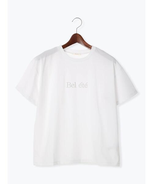 Te chichi(テチチ)の「ロゴウレタン刺繍Tシャツ(Tシャツ/カットソー・レディース・オフホワイト/チャコールグレー/ホワイト・F)」の16枚目の写真