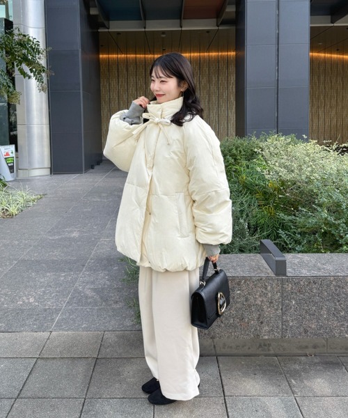 中綿リボンミドルコート（ブルゾン）｜hinari（ヒナリ）のファッション