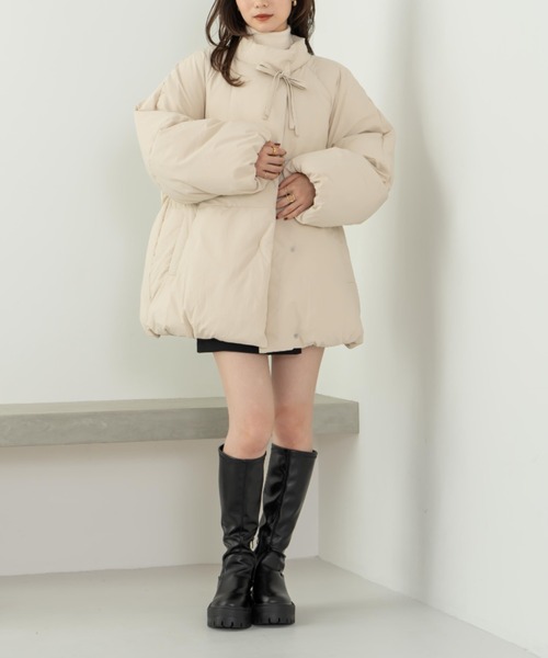 中綿リボンミドルコート（ブルゾン）｜hinari（ヒナリ）の