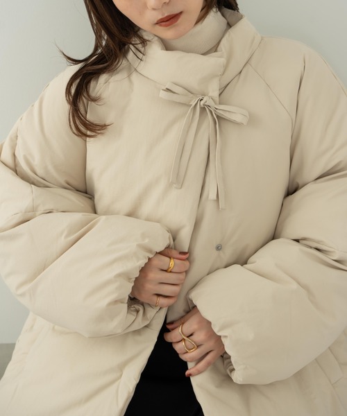 中綿リボンミドルコート（ブルゾン）｜hinari（ヒナリ）のファッション