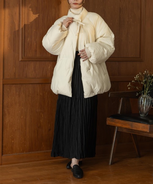 中綿リボンミドルコート（ブルゾン）｜hinari（ヒナリ）のファッション