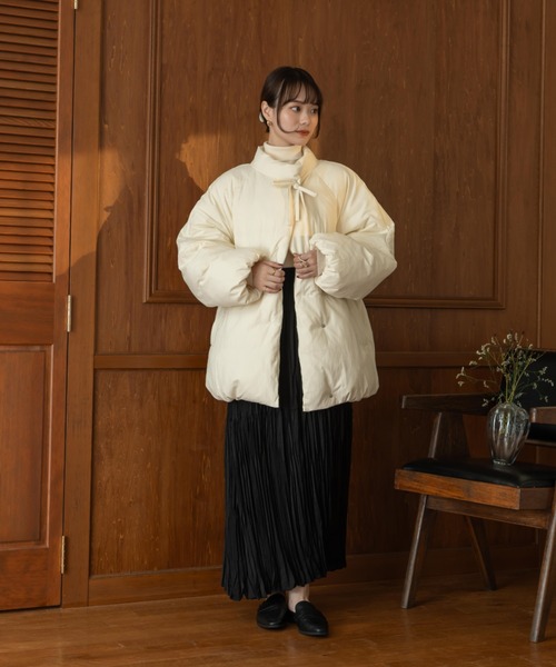 中綿リボンミドルコート（ブルゾン）｜hinari（ヒナリ）のファッション