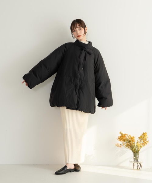 中綿リボンミドルコート（ブルゾン）｜hinari（ヒナリ）のファッション