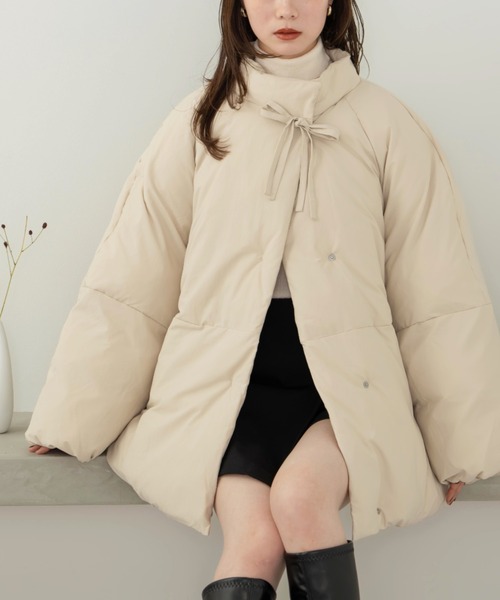 中綿リボンミドルコート（ブルゾン）｜hinari（ヒナリ）のファッション