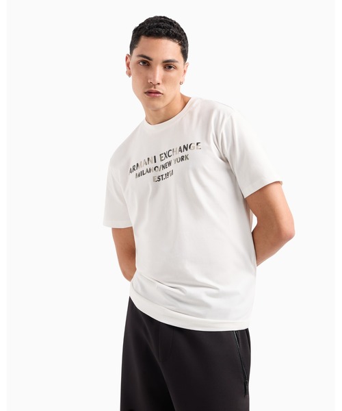 【セール】【A|X アルマーニ エクスチェンジ】＜ZOZO限定＞カモフラージュロゴ 半袖クルーネックTシャツ/REGULAR（Tシャツ/カットソー）｜ARMANI EXCHANGE（アルマーニエクスチェンジ） 4,860円