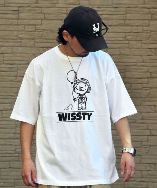 wissty(ウィスティー)の「wissty-ボーイ&ガール・ロゴ-SSTEE(Tシャツ/カットソー・メンズ・ホワイト系2/ホワイト/ブラック/ブラック系3/ブラック系2/ホワイト系3・L/M)」の7枚目の写真