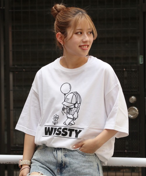 wissty(ウィスティー)の「wissty-ボーイ&ガール・ロゴ-SSTEE(Tシャツ/カットソー・メンズ・ホワイト系2/ホワイト/ブラック/ブラック系3/ブラック系2/ホワイト系3・L/M)」の12枚目の写真