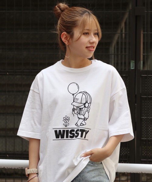 wissty(ウィスティー)の「wissty-ボーイ&ガール・ロゴ-SSTEE(Tシャツ/カットソー・メンズ・ホワイト系2/ホワイト/ブラック/ブラック系3/ブラック系2/ホワイト系3・L/M)」の13枚目の写真