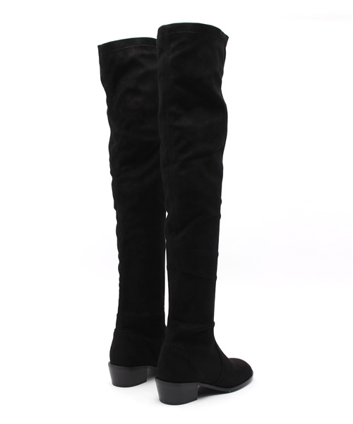 SLY（スライ）の「ストレッチニーハイBOOTS（ブーツ・レディース・ブラウン/ブラック・LARGE/MEDIUM/SMALL）」の7枚目の写真