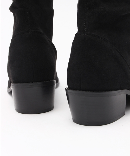 SLY（スライ）の「ストレッチニーハイBOOTS（ブーツ・レディース・ブラウン/ブラック・LARGE/MEDIUM/SMALL）」の3枚目の写真