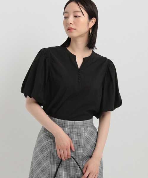 Andemiu（アンデミュウ）の「シアーソデバルーンブラウス138914（シャツ/ブラウス・レディース・ホワイト/ブラック/ダークブラウン・FREE）」の2枚目の写真