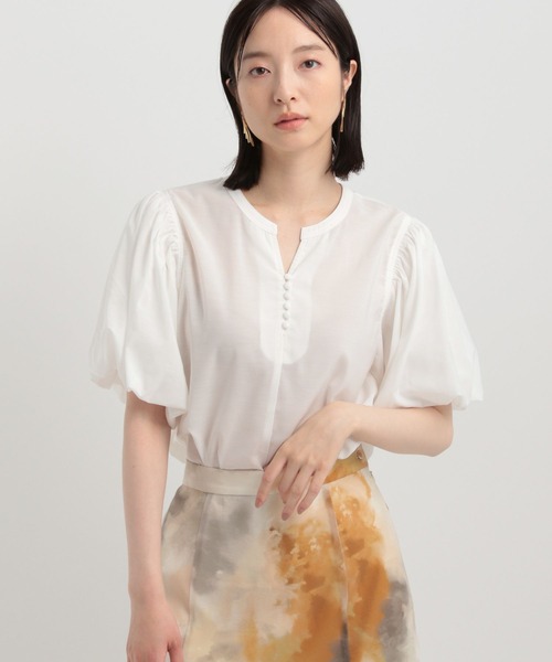 Andemiu（アンデミュウ）の「シアーソデバルーンブラウス138914（シャツ/ブラウス・レディース・ホワイト/ブラック/ダークブラウン・FREE）」の22枚目の写真