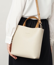LAURA ASHLEY 2WAY バイカラー ショルダーバッグ ハンドバッグ