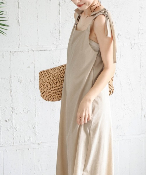 La-gemme(ラジェム)の「3WAYリボンオールインワンラッシュガード(つなぎ/オールインワン・レディース・ブラック/ベージュ・C/フリー)」の7枚目の写真