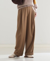 Demi-Luxe BEAMS | AK+1 / ウールサキソニー ツータック ワイドパンツ(スラックス)