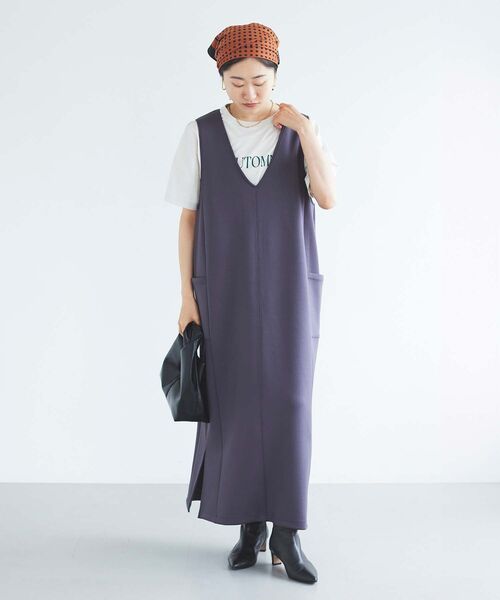 le.coeur blanc（ルクールブラン）の「ダンボール2WAYジャンスカ（ジャンパースカート・レディース・ブラック/ダークグレー・38）」の11枚目の写真