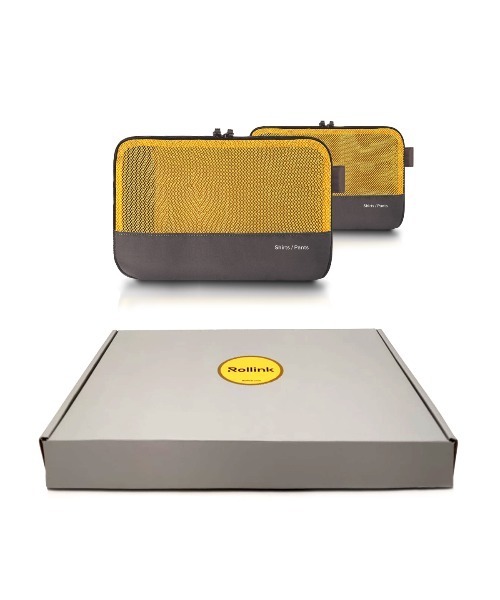 entre square(アントレスクエアー)の「Rollink パッキングキューブ 荷造り(スーツケース/キャリーバッグ・レディース・イエロー・ONE SIZE)」の13枚目の写真