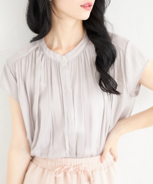 tocco closet(トッコ クローゼット)の「【ZOZO限定】ベーシックノースリーブブラウス(シャツ/ブラウス・レディース・ブルー/グレー/オフホワイト/ピンク・M)」の3枚目の写真