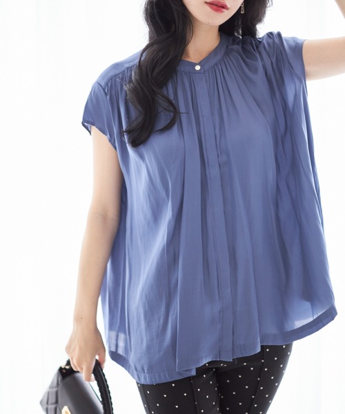tocco closet(トッコ クローゼット)の「【ZOZO限定】ベーシックノースリーブブラウス(シャツ/ブラウス・レディース・ブルー/グレー/オフホワイト/ピンク・M)」の4枚目の写真