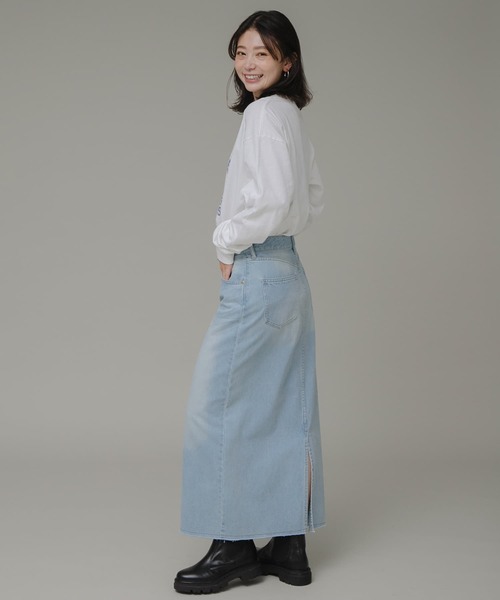 URBAN RESEARCH Sonny Label（アーバンリサーチサニーレーベル）の「『ユニセックス』GEM SPORTSWEAR　PRINT LONG T-SHIRTS（Tシャツ/カットソー・レディース・ブルー/オフホワイト/チャコールグレー・MEDIUM/LARGE）」の10枚目の写真