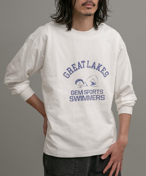 URBAN RESEARCH Sonny Label（アーバンリサーチサニーレーベル）の「『ユニセックス』GEM SPORTSWEAR　PRINT LONG T-SHIRTS（Tシャツ/カットソー・レディース・ブルー/オフホワイト/チャコールグレー・MEDIUM/LARGE）」の12枚目の写真