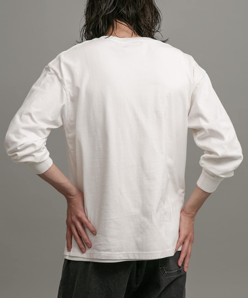 URBAN RESEARCH Sonny Label（アーバンリサーチサニーレーベル）の「『ユニセックス』GEM SPORTSWEAR　PRINT LONG T-SHIRTS（Tシャツ/カットソー・レディース・ブルー/オフホワイト/チャコールグレー・MEDIUM/LARGE）」の14枚目の写真