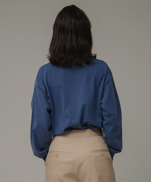 URBAN RESEARCH Sonny Label（アーバンリサーチサニーレーベル）の「『ユニセックス』GEM SPORTSWEAR　PRINT LONG T-SHIRTS（Tシャツ/カットソー・レディース・ブルー/オフホワイト/チャコールグレー・MEDIUM/LARGE）」の19枚目の写真