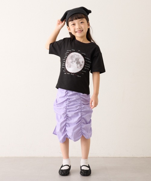 CIAOPANIC TYPY（チャオパニックティピー）の「【KIDS】縦シャーリングスカート（スカート・キッズ・カーキ/ブラック/パープル・LARGE/X-LARGE/XX-LARGE/SMALL/MEDIUM）」の13枚目の写真