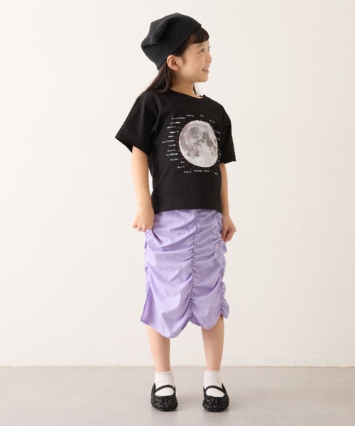 CIAOPANIC TYPY（チャオパニックティピー）の「【KIDS】縦シャーリングスカート（スカート・キッズ・カーキ/ブラック/パープル・LARGE/X-LARGE/XX-LARGE/SMALL/MEDIUM）」の14枚目の写真