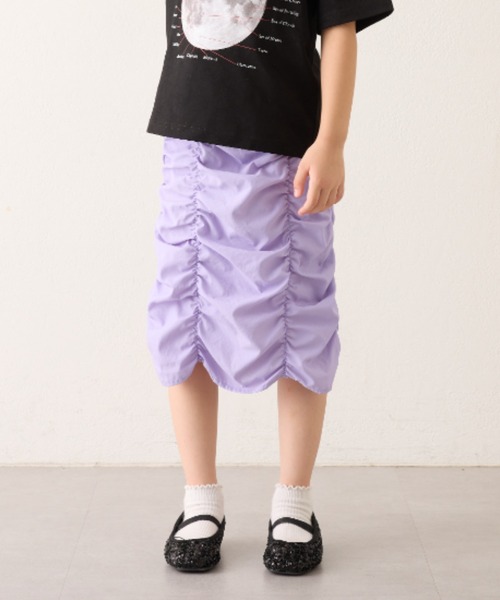 CIAOPANIC TYPY（チャオパニックティピー）の「【KIDS】縦シャーリングスカート（スカート・キッズ・カーキ/ブラック/パープル・LARGE/X-LARGE/XX-LARGE/SMALL/MEDIUM）」の11枚目の写真