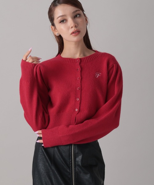FOREVER 21（フォーエバー トゥエンティーワン）の「【2024FW】コンパクトニットカーディガン（カーディガン/ボレロ・レディース・レッド/ネイビー/グレー・FREE）」の9枚目の写真